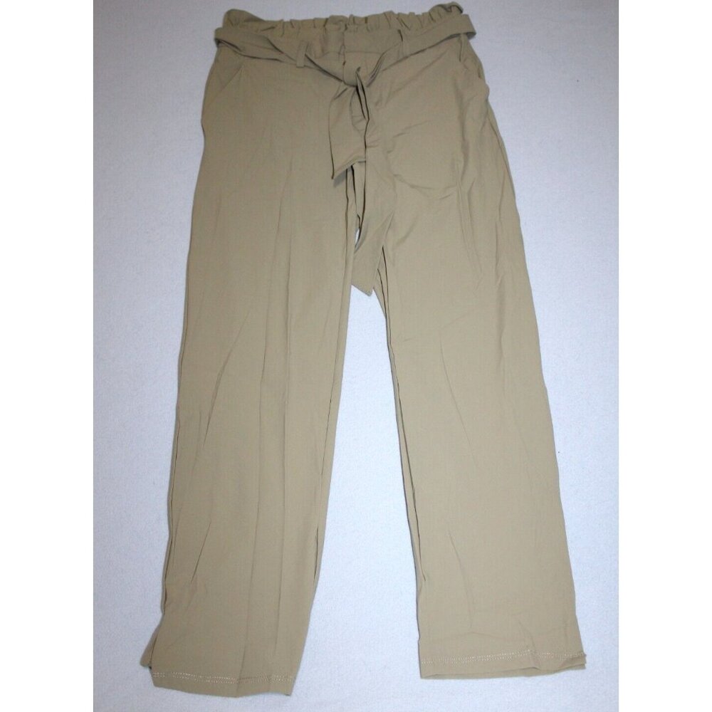 Willow Drive Womens Juniors Green Paperbag Waist Crop Pants S NWOT